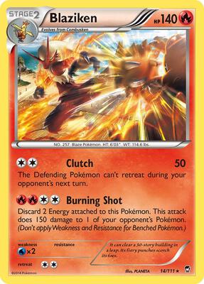 Blaziken card from XY - Furious Fists