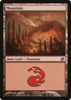 Mountain (61) card from Duel Decks: Jace vs. Chandra