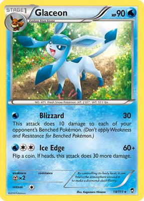 Glaceon card from XY - Furious Fists