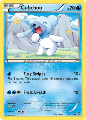Cubchoo card from XY - Furious Fists
