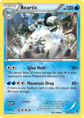 Beartic card from XY - Furious Fists