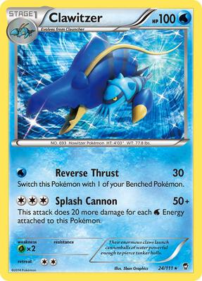 Clawitzer card from XY - Furious Fists