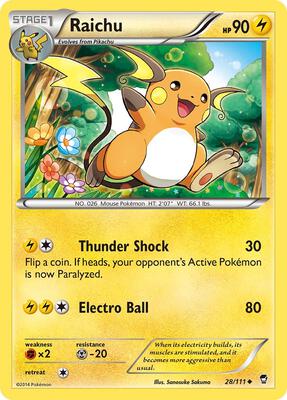 Raichu card from XY - Furious Fists