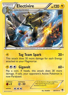 Electivire card from XY - Furious Fists