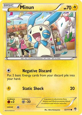 Minun card from XY - Furious Fists