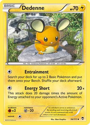 Dedenne card from XY - Furious Fists