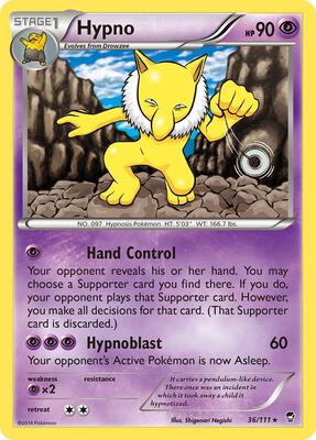 Hypno card from XY - Furious Fists