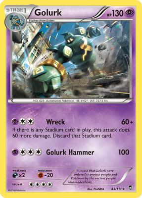 Golurk card from XY - Furious Fists