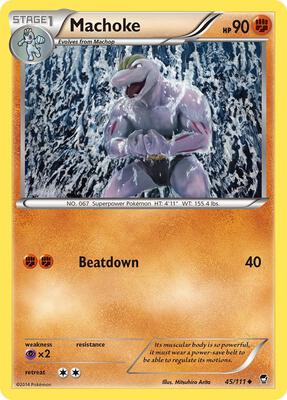 Machoke card from XY - Furious Fists