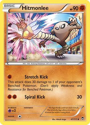 Hitmonlee card from XY - Furious Fists