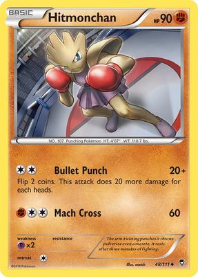 Hitmonchan card from XY - Furious Fists