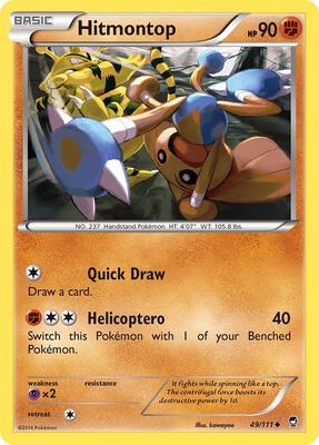 Hitmontop card from XY - Furious Fists