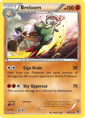 Breloom card from XY - Furious Fists