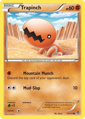 Trapinch card from XY - Furious Fists