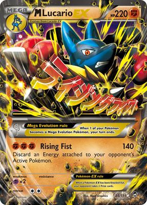 M Lucario EX card from XY - Furious Fists