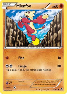 Mienfoo card from XY - Furious Fists