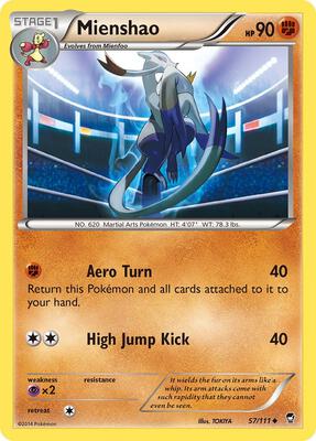Mienshao card from XY - Furious Fists