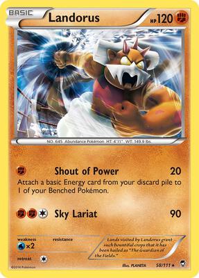 Landorus card from XY - Furious Fists