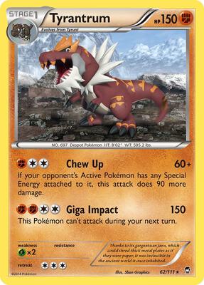 Tyrantrum card from XY - Furious Fists