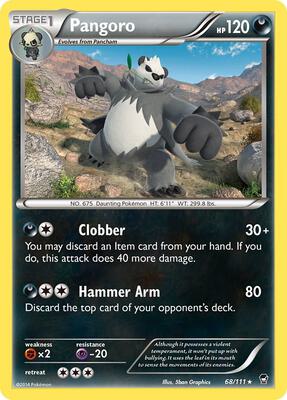 Pangoro card from XY - Furious Fists