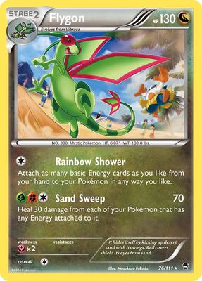 Flygon card from XY - Furious Fists