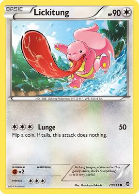 Lickitung card from XY - Furious Fists