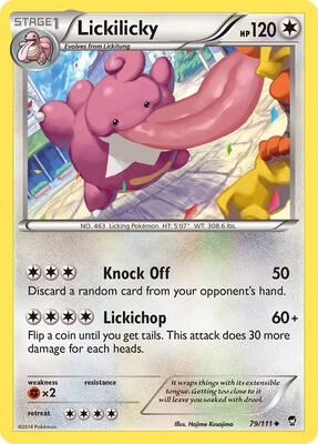 Lickilicky card from XY - Furious Fists
