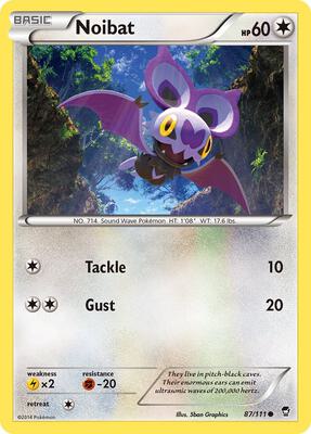 Noibat card from XY - Furious Fists