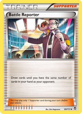 Battle Reporter card from XY - Furious Fists