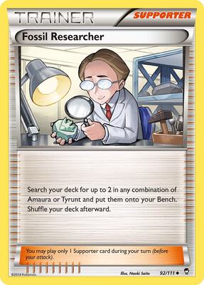 Fossil Researcher card from XY - Furious Fists