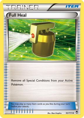Full Heal card from XY - Furious Fists