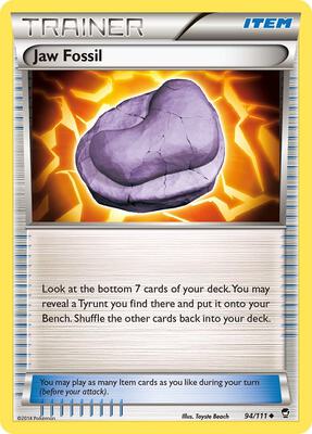 Jaw Fossil card from XY - Furious Fists