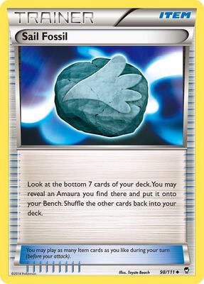 Sail Fossil card from XY - Furious Fists