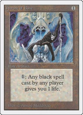 Throne of Bone card from Unlimited Edition