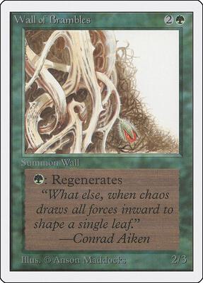 Wall of Brambles card from Unlimited Edition