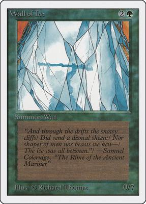 Wall of Ice card from Unlimited Edition
