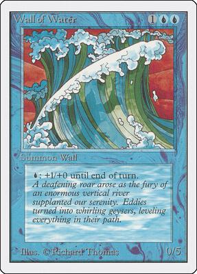 Wall of Water card from Unlimited Edition