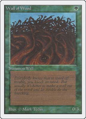 Wall of Wood card from Unlimited Edition