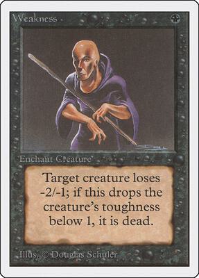 Weakness card from Unlimited Edition