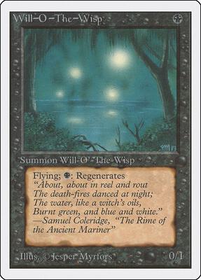 Will-o'-the-Wisp card from Unlimited Edition