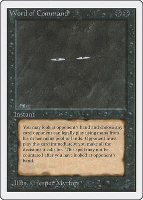 Word of Command card from Unlimited Edition