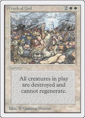Wrath of God card from Unlimited Edition
