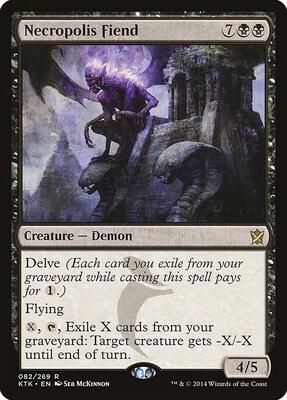 Necropolis Fiend card from Khans of Tarkir