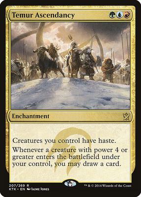 Temur Ascendancy card from Khans of Tarkir