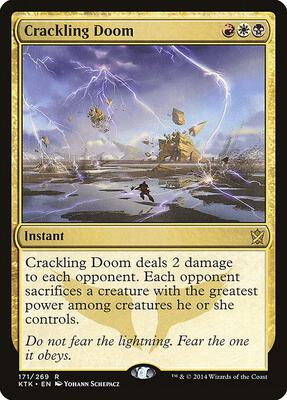 Crackling Doom card from Khans of Tarkir