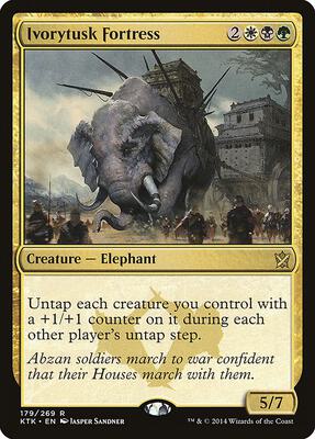 Ivorytusk Fortress card from Khans of Tarkir