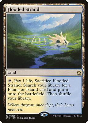 Flooded Strand card from Khans of Tarkir