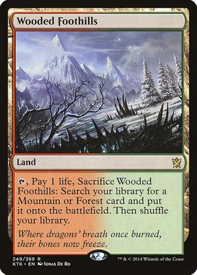 Wooded Foothills card from Khans of Tarkir