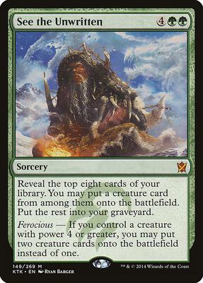 See the Unwritten card from Khans of Tarkir