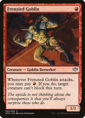 Frenzied Goblin card from Duel Decks: Speed vs. Cunning